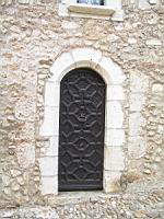 Perouges, Rue des Rondes (face a la Rue du For), Maison a porte de bois, Porte (4)